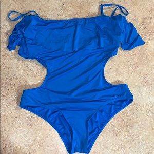 💕Off the shoulder open back bathing suit